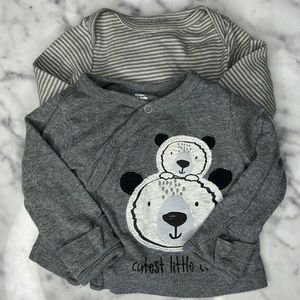 🚼 Baby Boy Gerber Newborn Top Set SZ: 0-3months